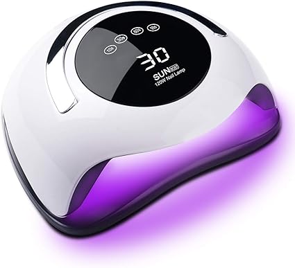 lampara de unas uv led 120 w mas rapido secador de unas de gel profesional lampara de curado automatico con sensor de gel con 4 ajustes de
