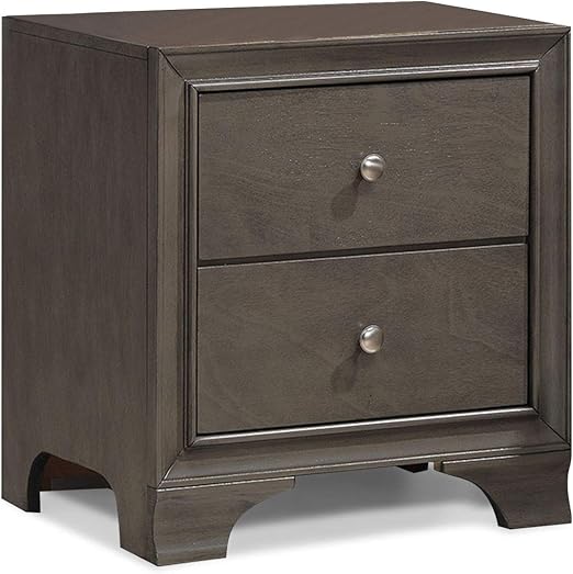 Amazon Com Giantex Nightstand W Two Drawers And Usb Port Charging Home Furniture For Living Room Bedroom Side End Table Gray Furniture Decor