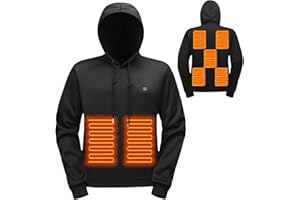 Thatrich Heated Hoodie for Men Women Heating Sweatshirt Unisex USB Electric Outdoor Warm Jacket Fleece Pullover Sweatshirts