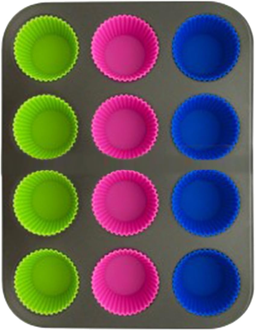 Sage Select Non-Stick Metal Muffin or Cupcake Pan and 12 Removable Silicone Cups