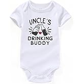 AIZFFZY Funny best uncle Baby Clothes uncle's Drinking Buddy boy outfits girl Bodysuits