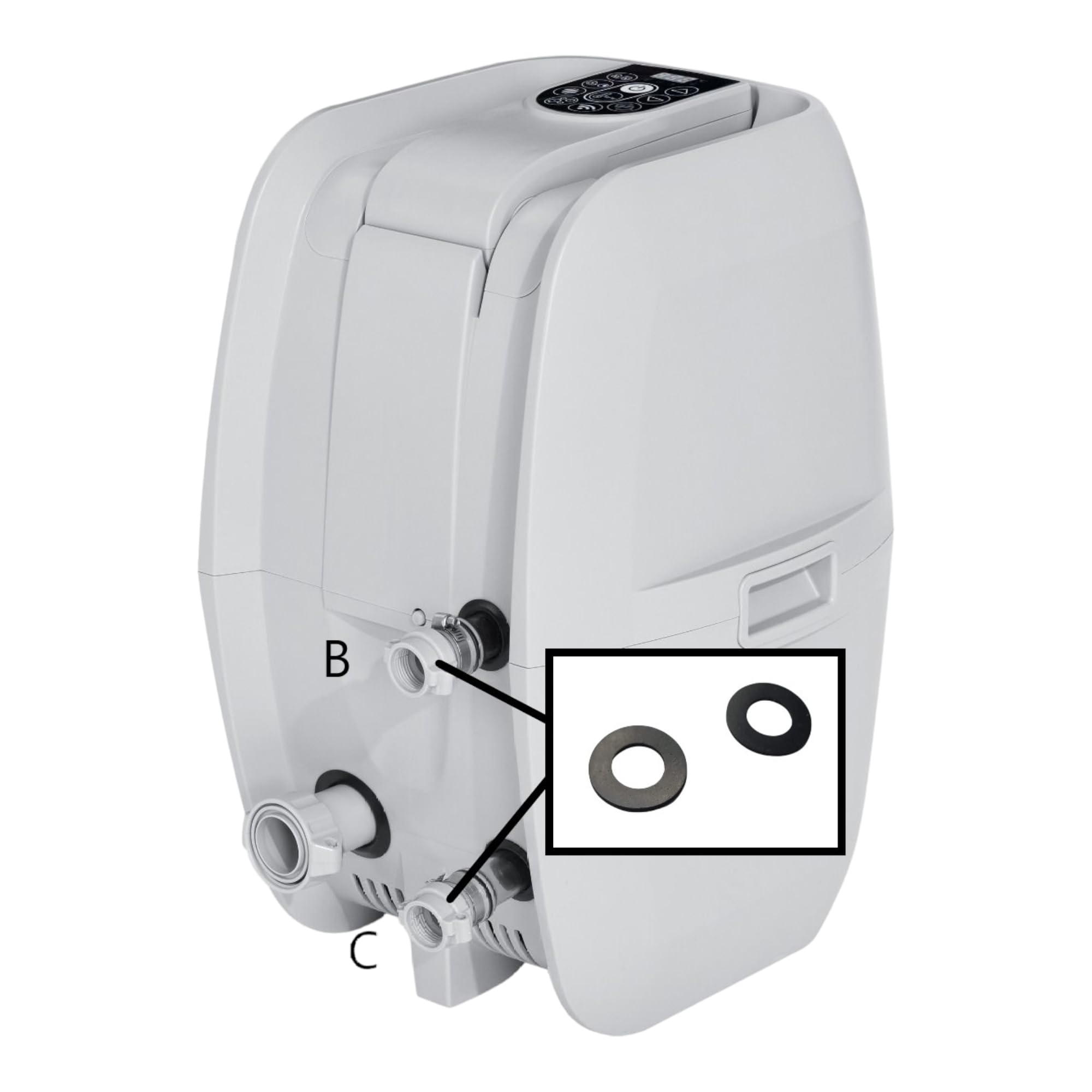 Upgrade Your Spa with HeadSeal.com Spares - Precision Crafted B + C Seal for Lay Z Spa Saluspa Airjet Heater Pumps, Ensuring Unmatched Performance and Durability