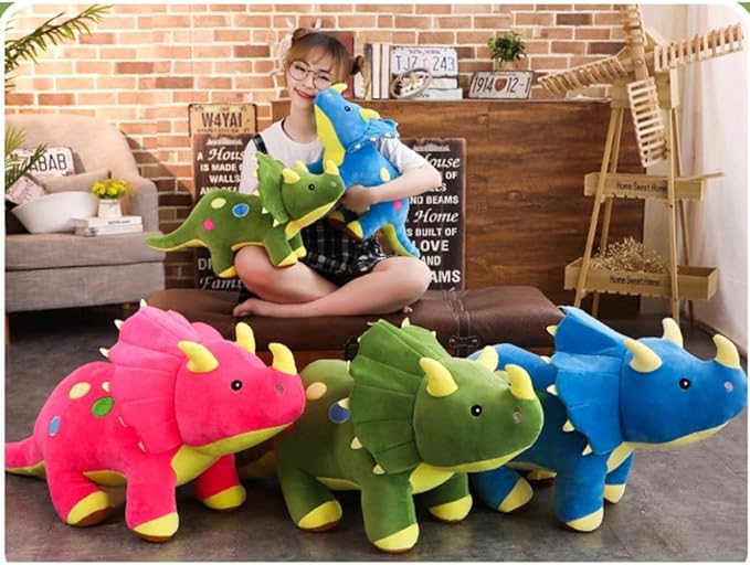 Amazon 恐竜ぬいぐるみ 抱き枕 ふわふわ 特大 おもちゃ トリケラトプス 人形 かわいい ソファー ベッド 赤ちゃん お誕生日 もちもち アニマル 動物 添い寝枕 昼寝枕 送別会 卒業祝い クリスマス 40 1cm ぬいぐるみ おもちゃ