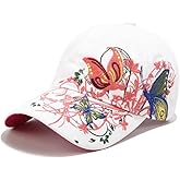 CUEPANDA Women's Adjustable Trucker Hat Cute Trendy Embroidered Butterfly Baseball Cap