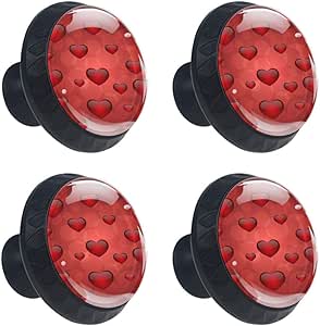 Corazón artístico Patrón de amor redondo con tornillos Perillas