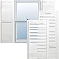 Lifetime LL1S14X05200BW Standard Vinyl Shutters, 14.5 x 52, Bright White