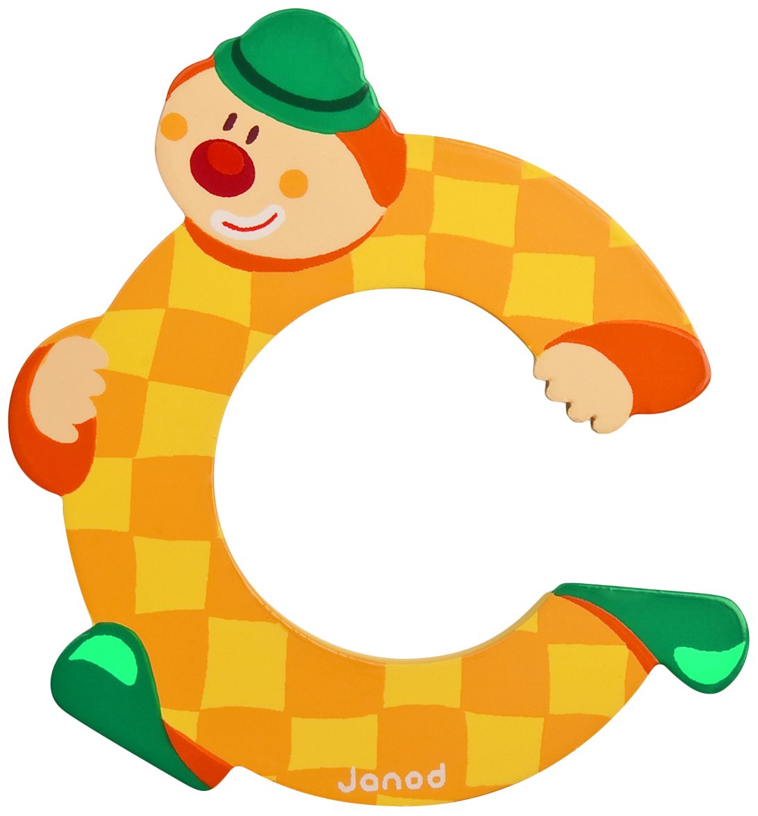 Janod J04544 C Party B004XS8GAG Wooden Clown Letter, Multicolour, one Size