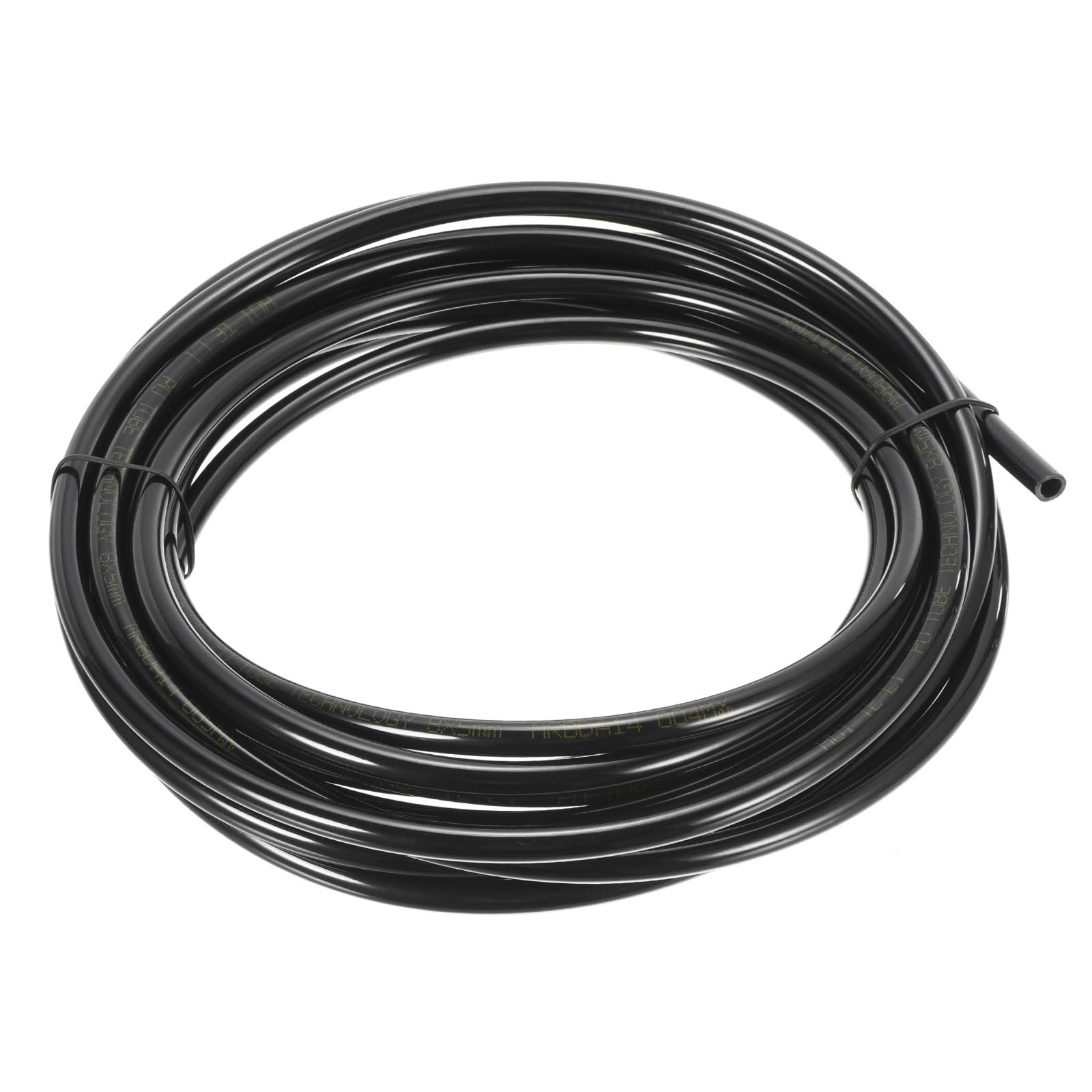 Rebower Pneumatic Tubing Pipe,8mm x 5mm Black PU Polyurethane Tube,18FT 5.5M,PU Air Line Tubing Hose Tubes for Air Compressor,Fluid Transfer,Air Brake