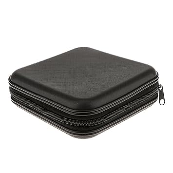 Luxury Line 40 Disc CD DVD Case Storage Bag/Album Holder Box Cover Organizer Records Pouch Wallet (Multi-Color)