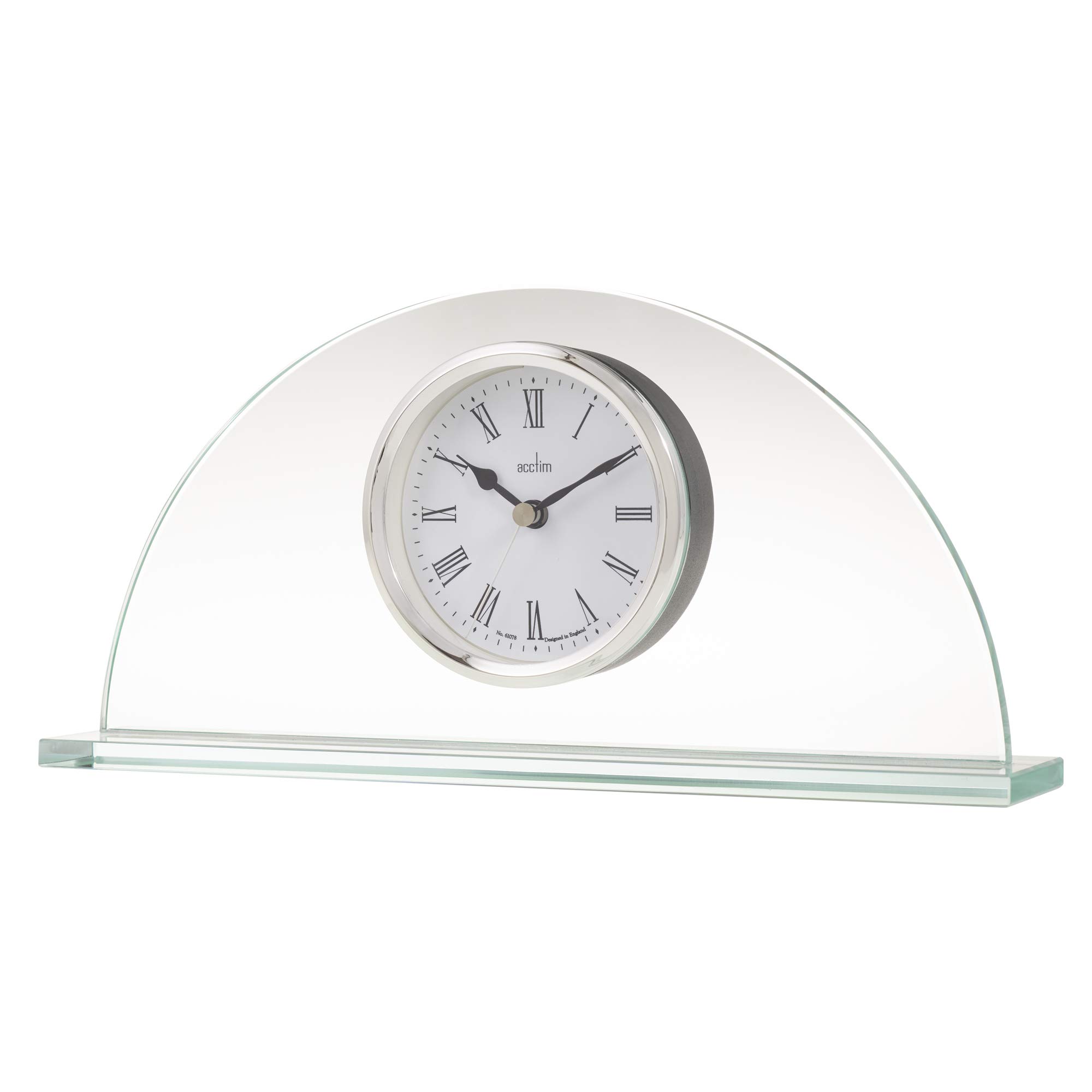 Acctim Milton 36977 Half Moon Glass Mantel Clock