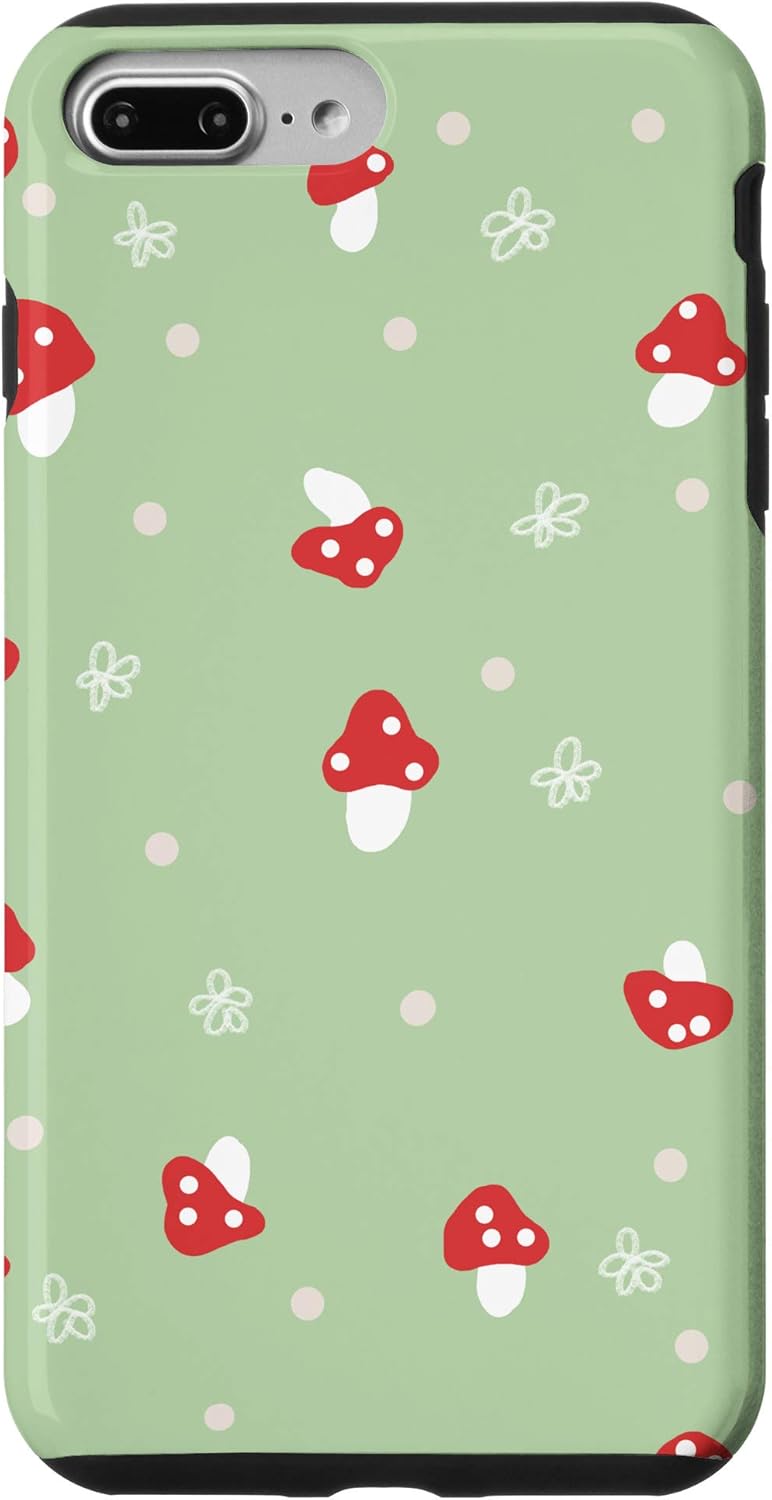 Amazon Com Iphone 7 Plus 8 Plus Cute Little Red Toadstool Mushrooms Graphic Case