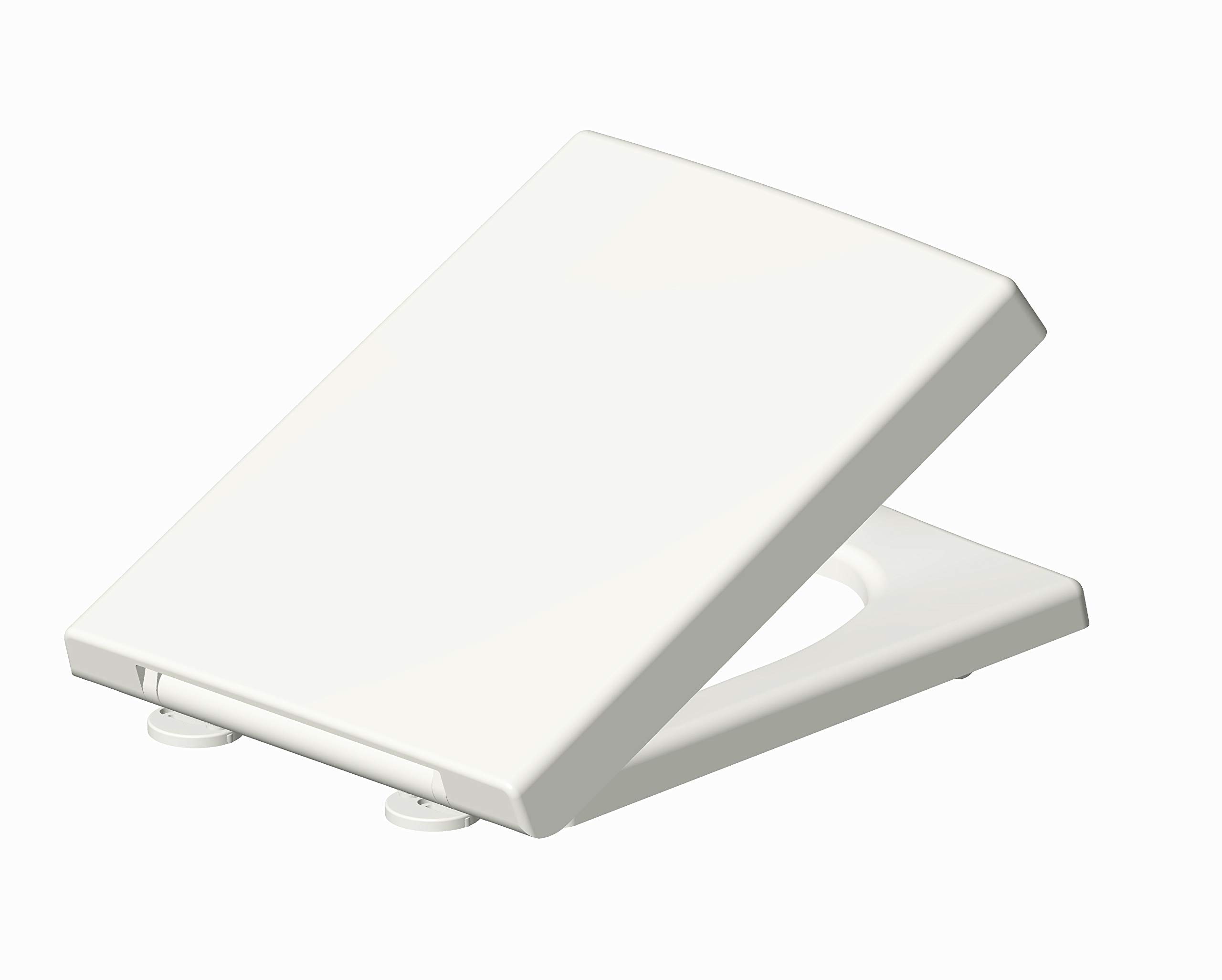 Grünblatt Toilet Seat 515205 Suitable for Duravit Vero 2nd Floor Toilet with Soft-Close Mechanism and Removable for Cleaning Duroplast White