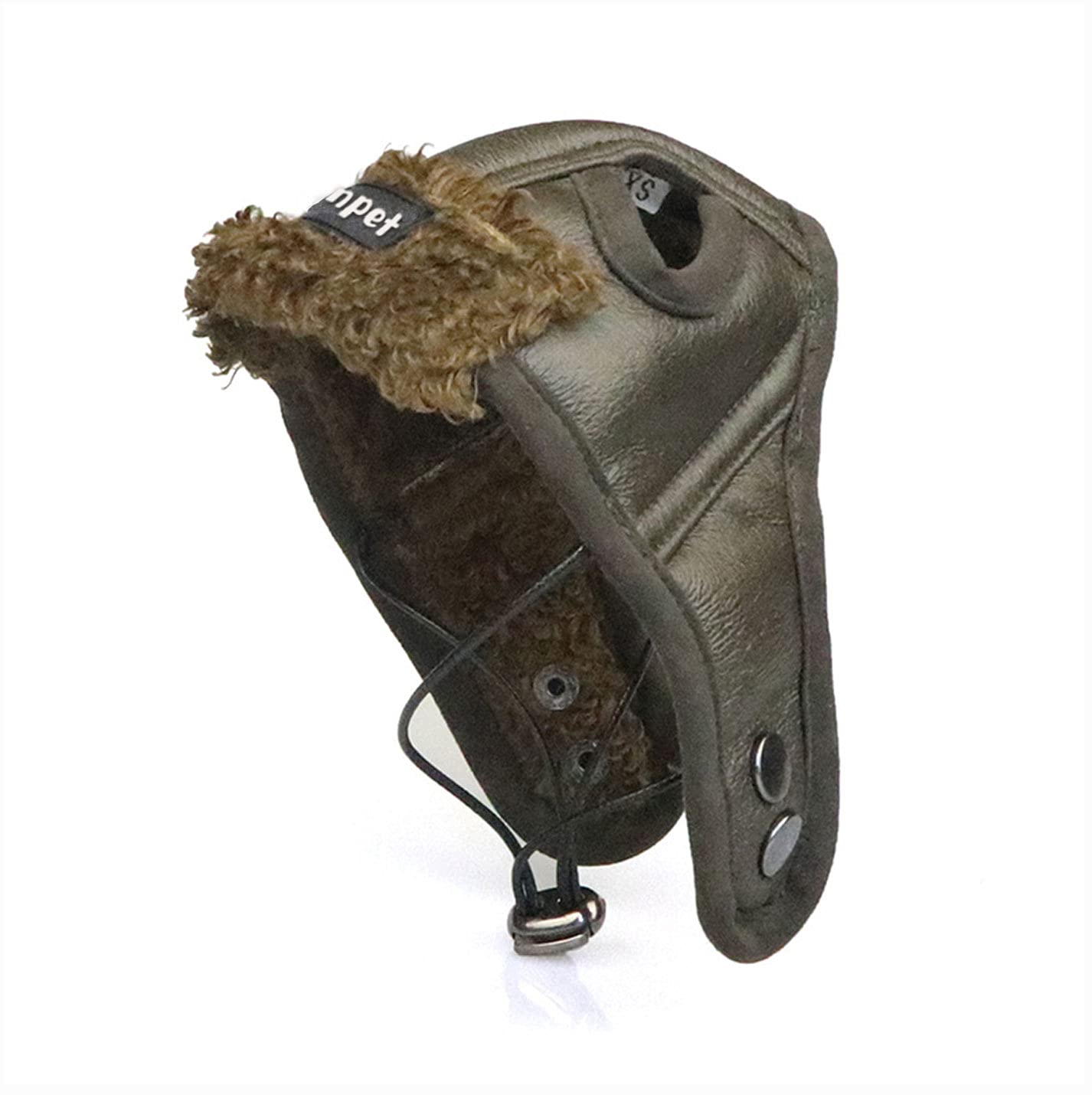 Leconpet Dog Aviator Hat, Dog Winter Pilot Hat with Ear Flaps for Cold Weather (XX-Large, Brown)