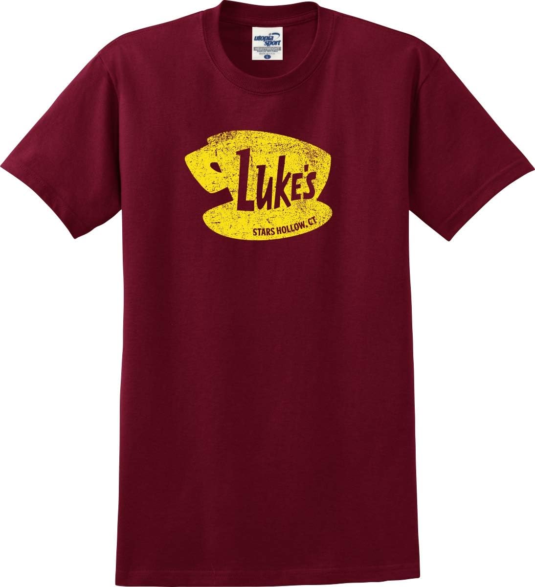 Utopia Sport Luke's Diner Stars Hollow Connecticut Distressed Print T-Shirt (S-5X)