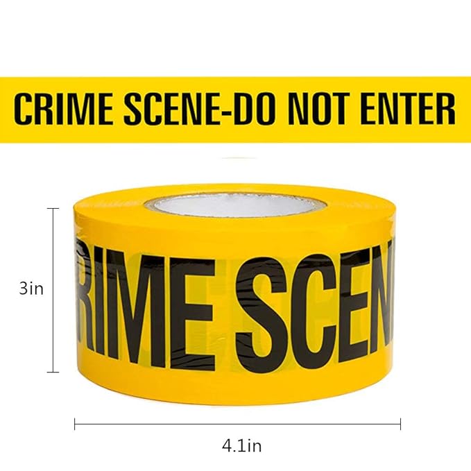 Crime Scene Do Not Enter Tape 3 X 330 Yellow Warning Barricade Tape Bright Yellowblack Print 3 Wide For High Visibility And Maximum Readability