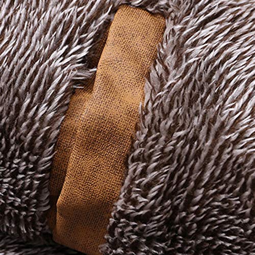 Men's Plus Cotton Warm Fur Collar Casual Button Military Cargo Jacket Outwear Parka Winter Quilted Coat - Thumbnail 7