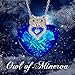 J.NINA Necklace for Women Heart Necklace for Daughter Big Blue Crystals Jewelry Owl Graduation Gifts for Friend Birthday Gifts for Wife Girlfriend