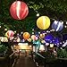 IREALIST IR2430013 ANDYXU00002 Multi-Color Hanging Ball, 12” Solar Powered Lanterns Outdoor Lighting for Gardens, Party, Home, Wedding, Pack of 6