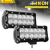 LED Light Bar,Aaiwa 7Inch 36w Flood Led Off Road Lights Led Working Light Waterproof Driving Fog Light for Truck, Off-road, Truck, Car, ATV, SUV, Jeep,5 Years Warranty