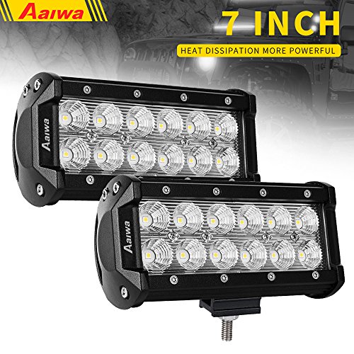 LED Light Bar,Aaiwa 2Pack 36w Flood Led Off Road Lights Led Working Light Waterproof Driving Fog Light for Truck, Off-road, Truck, Car, ATV, SUV, Jeep,5 Year Warranty