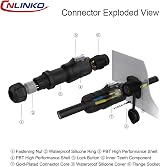 CNLINKO LP-12 Waterproof Connector IP68 2 Pin Aviation Plug Socket M12 PBT view 5