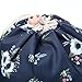 HOYOFO Travel Drawstring Bags Cosmetics Makeup Bags Barrel Toiletry Bag Quick Packing Storage Organizer, Flowers