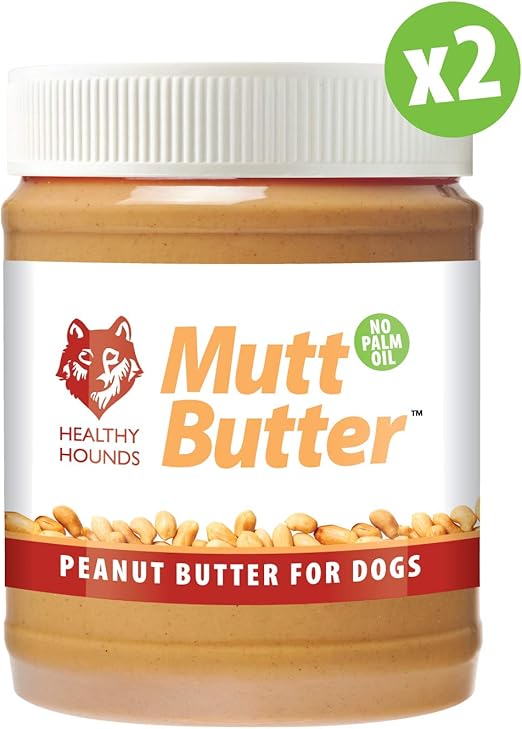 Healthy Hounds 2 x Mutt Butter 100 Natural Peanut Butter For Dogs No