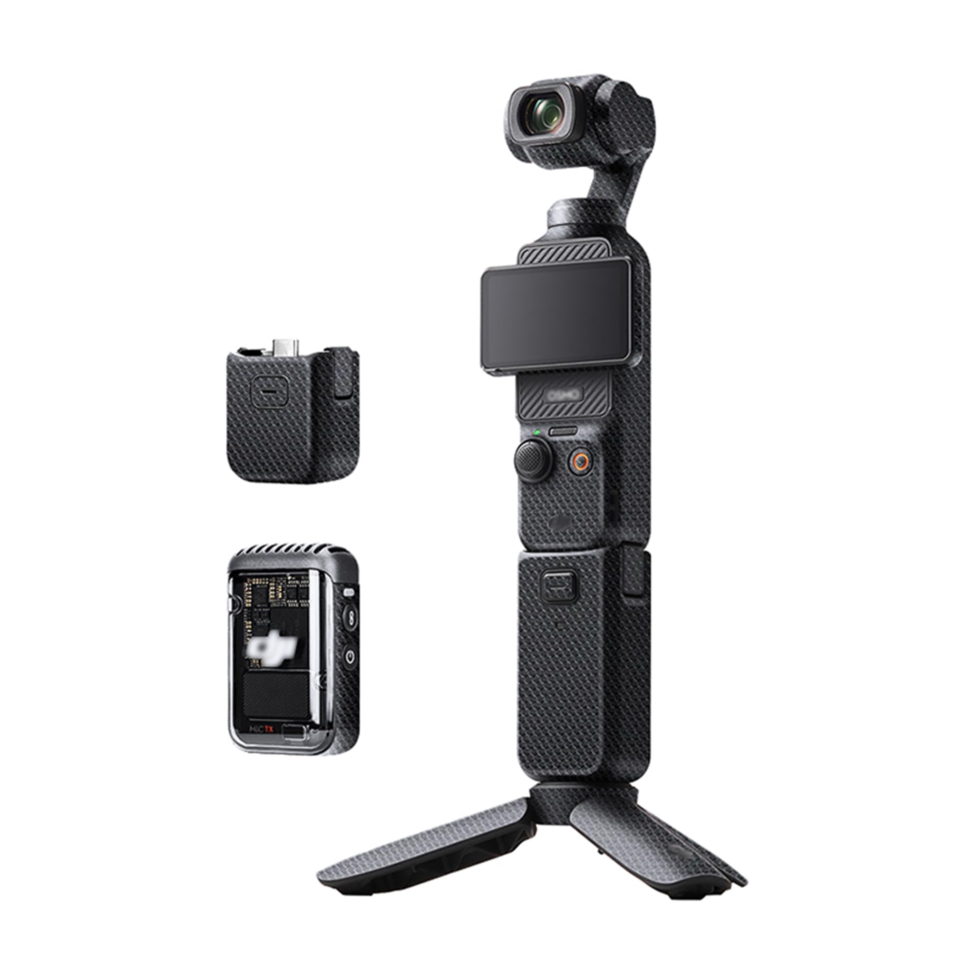 JJC Camera Skin Sticker Body Wrap Protective Cover for DJI Osmo Pocket 3 Gimbal Camera - 3M Guard Film Anti-Scratch Decals Shield (Matrix Black)