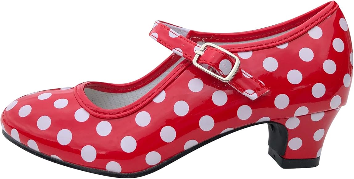 red polka dot shoes