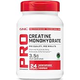 GNC Pro Performance Creatine Monohydrate, 3.5g, 120 Capsules | Supports Athletic Performance, Muscle Mass and Strength, Provides Immediate Energy for Intense Workouts, Third Party Tested