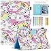 iPad Mini Case, LittleMax Ultra Slim PU Leather Lightweight Case Flip Folio Stand Smart Cover with Auto Wake/Sleep Feature for iPad Mini 1 / Mini 2 / Mini 3 / Mini 4-02 Rainbow Unicorn