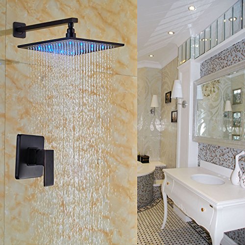 Buy Rozin Wall LED Changing Color 12inch Rainfall Shower Head Single