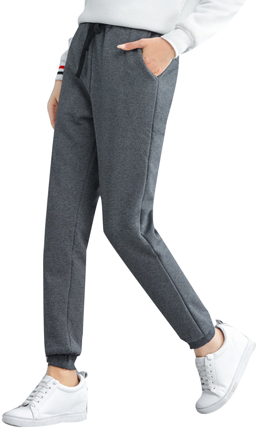Womens Winter Thick Warm Jogging Pants 