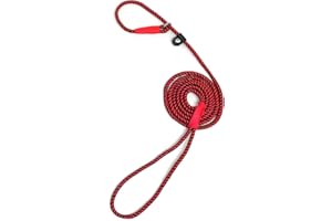 MayPaw Dog Leash Rope Slip Lead,1/4"-5Ft Durable Nylon Puppy Leash- Colorful Adjustable Training Pet Leash for Small and X-Small Dogs