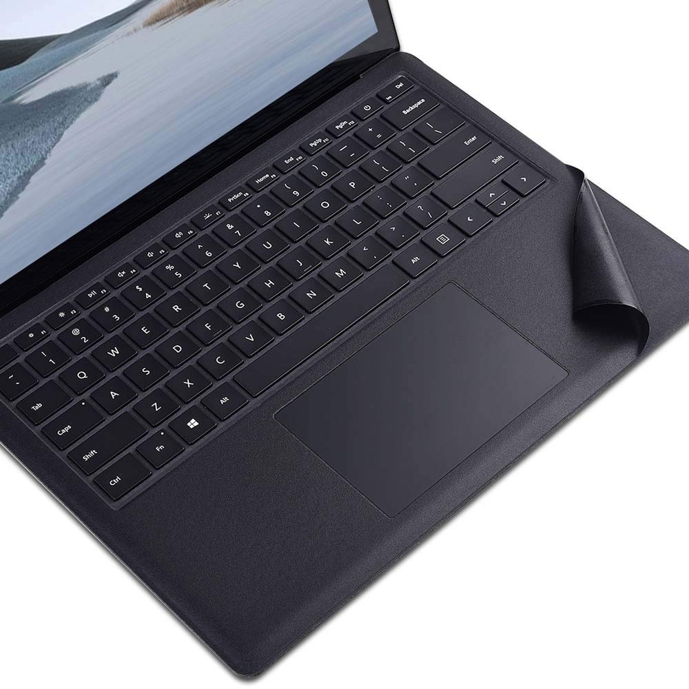 XISICIAO Full Size Keyboard Palm Rest Cover for Microsoft Surface Laptop 3/4/5 - Wrist Rests Film Protector, Avoid Stain for 13.5 Inch (US Layout) (Black)