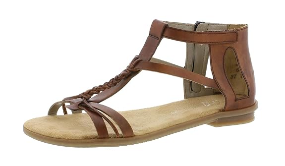 Rieker 64225 Damen Schaftsandalen,Sandalette,Sommerschuh,Reißverschluss