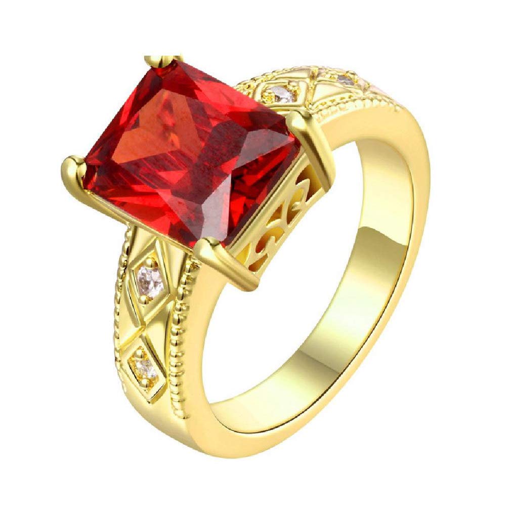 Jewelry Wedding Bands Selectvacationproperties Com Bellystar Women Arrival Wedding Gold Color Jewelry Big Red a Cubic Zirconia Ring