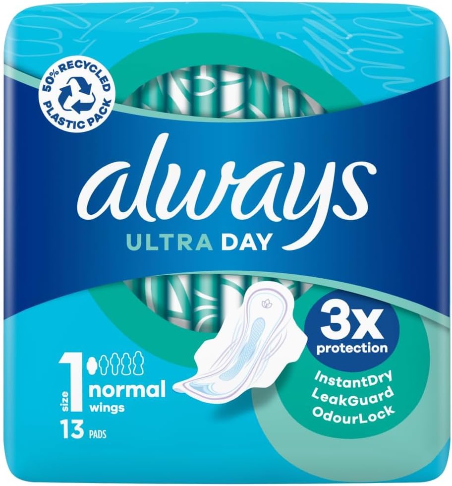 Always Ultra Normal Plus Sanitary Towels Size 1 Wings 13 Pack