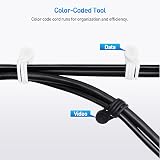 Cable Matters 10-Pack Silicone Magnetic Cable Ties Black White view 6