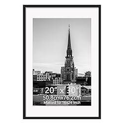 Hoikwo 20x30 Black Picture Frame, Display Pictures