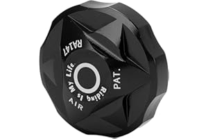 Fork air Chamber Cover, Suspension Fork air Gas Valve, high-Strength Aluminum, for MTB(Black)