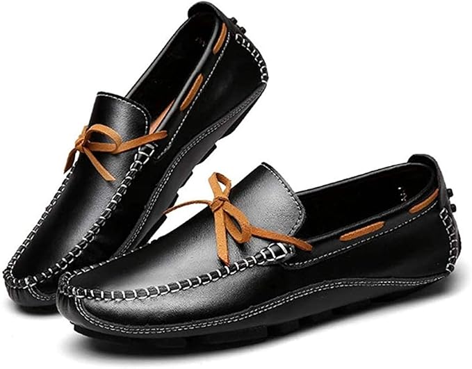 Amazon Co Jp Kzzkoo メンズ スリッポン ビジネスシューズ カジュアル靴 レザー靴 モカシンシューズ ローファー ラウンドトゥ メンズ フラット 革靴 牛革 ドライビングシューズ ローカット メンズ ローファー 蝶結び 通勤 服 ファッション小物