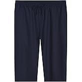 Weintee Women's Plus Size Petite Linen Capris with Pockets