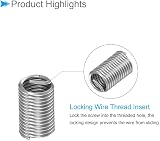 CoCud M6x1 Wire Thread Inserts 18mm 304 Stainless Steel Helical Screw Sleeves view 4
