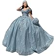 Asulla Lace Appliques Prom Homecoming Dress Off Shoulder Long Quinceanera Sweet 15 16 Party Dress