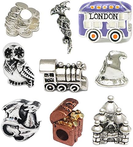 Harry Potter Inspired Charm Set #13 - Compatible With Major Brand Bracelets (TWO Original Potter 35mm Film Cells Included)