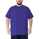 Mens Big and Tall Swim Shirt Sun Protection UPF 50+ Rash Gard Quick Dry T-Shirt
