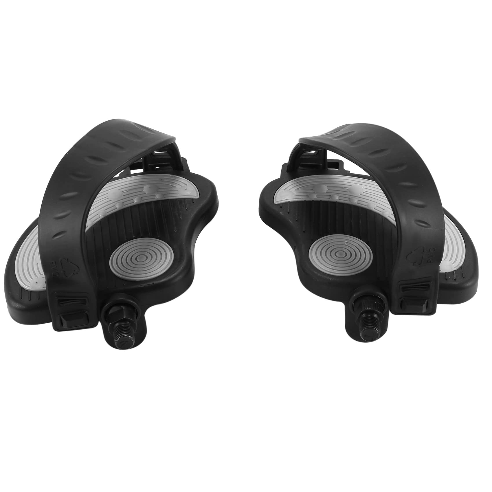 Muuisndjaq Exercise Stationary-Bike-Pedals with Straps - 1 Pair Fitness Bike Pedals Replacement Parts 1/2
