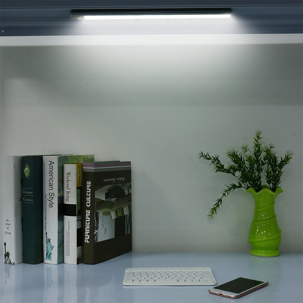 LED Schrankbeleuchtung, Homore Motion Sensor Licht, 56 LED 2250 mAh Aufladbar Schrankleuchte mit Bewegungsmelder, Unterbauleuchte Nachtlicht für Schrank Treppe Küche Closet unter Zähler Garage usw.