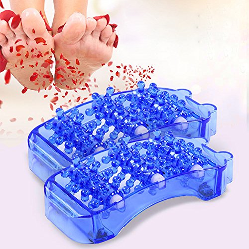 LOHOME Foot Massager - Foot Point Massage Universal Protable Healthy Rolling Wheel Foot Massager Relaxation Feet Pain Relieve Fatigue - 1 Pair (Blue)